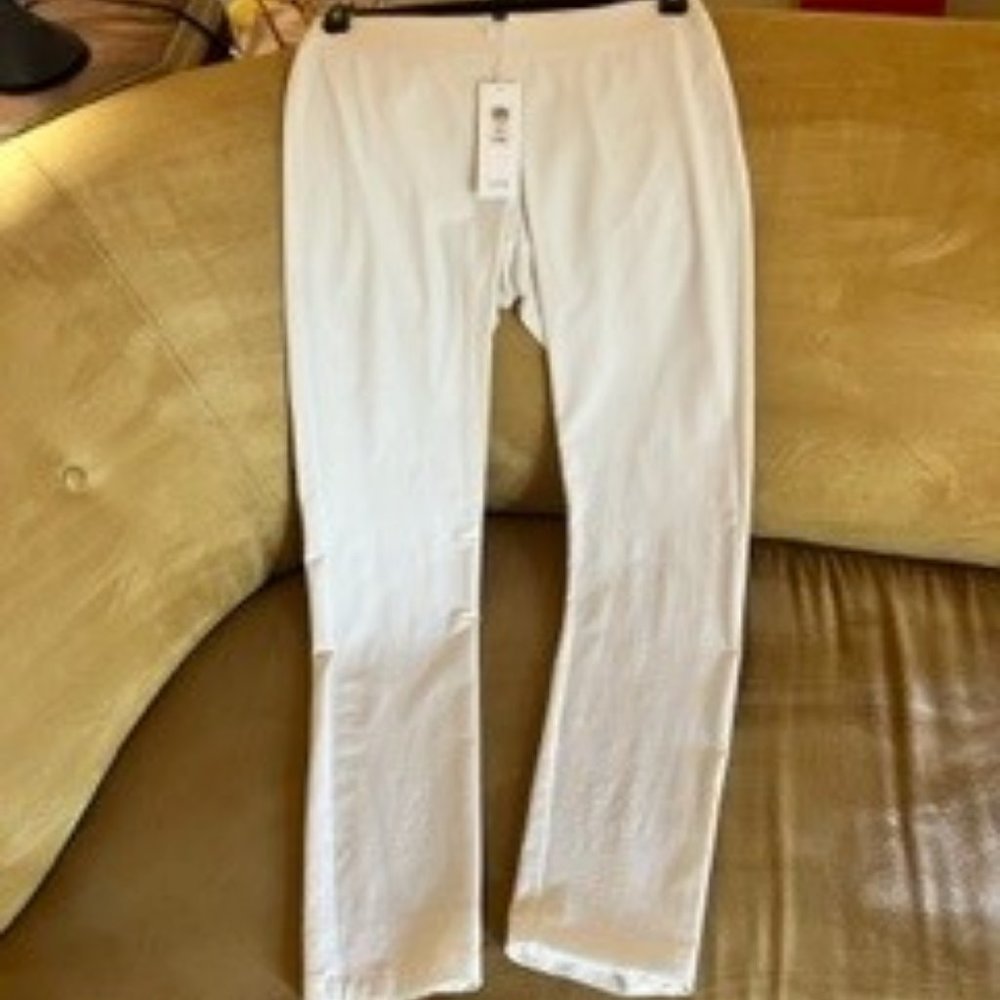 Eileen Fisher Slim Pant with Yoke - Bone Color XS